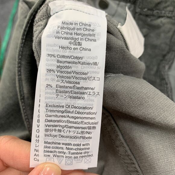 Madewell Jeans Womens 25T Tall Gray Corduroy High Rise Skinny Stretch 5 Pockets - Picture 10 of 15